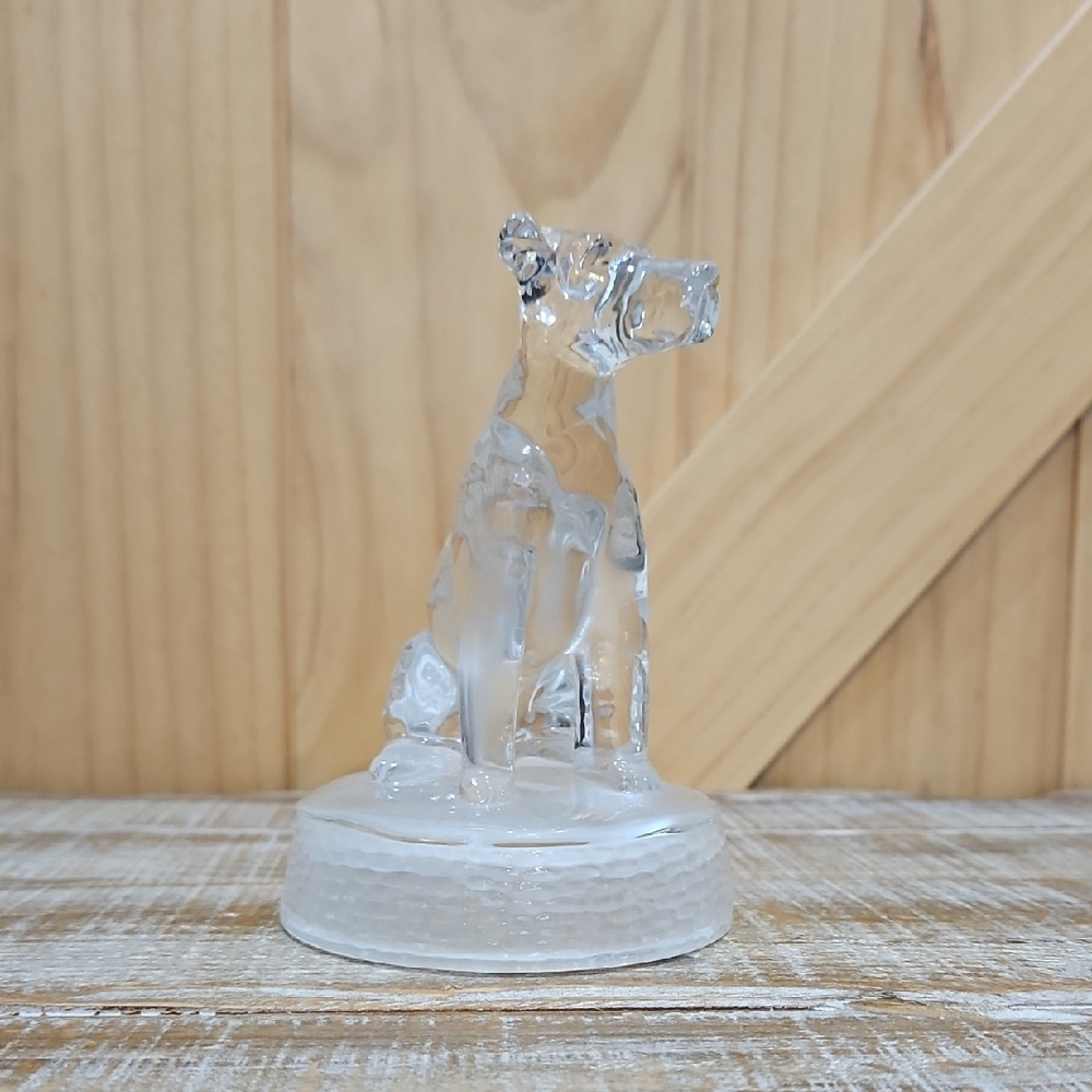 Vintage | Cristal D'Arques Crystal Schnauzer Dog Figurine | France